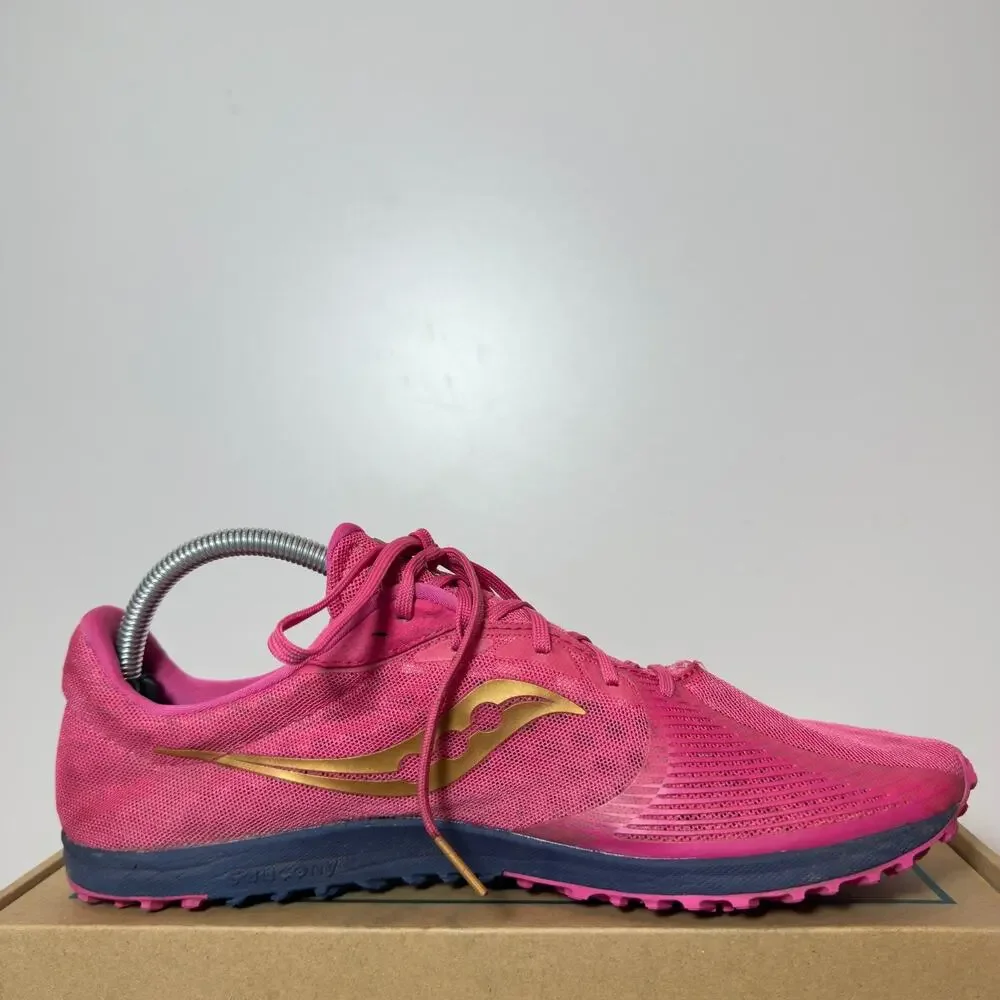 Saucony Kilkenny 9 Womens Size 10 Hot Pink Cross Country Track Spikes Shoes